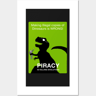 Piracy is Killing Evolution Posters and Art